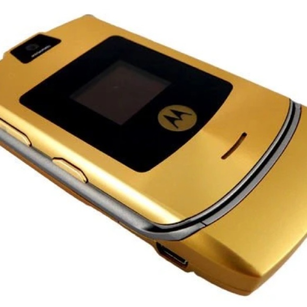 Motorola Metallic Gold Flip Phone